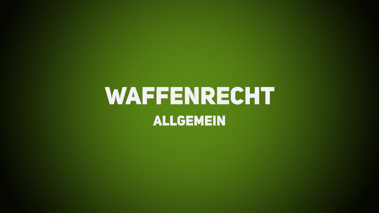 Waffenrecht – Waffenrecht allgemein